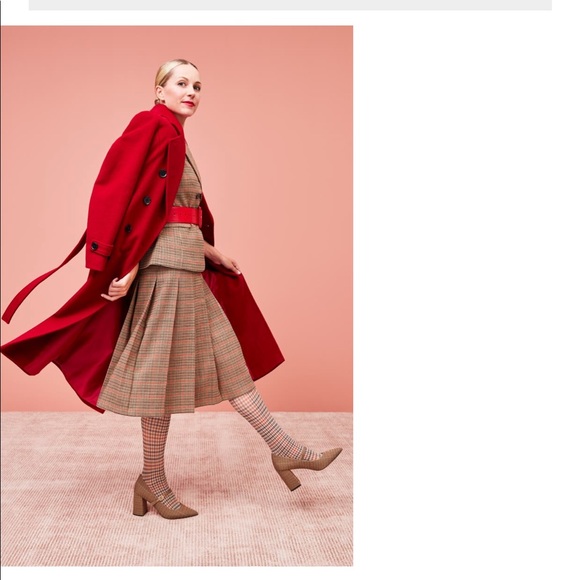 Brand new pleated plaid skirt by Halogen